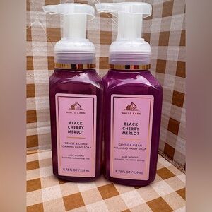NEW(2)B&BW Black Cherry Merlot foaming hand soaps